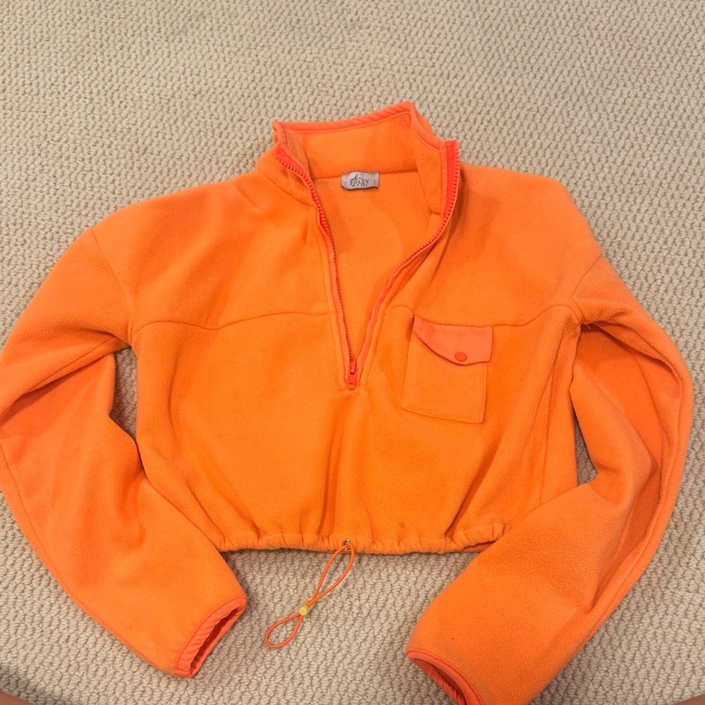 Oh Polly orange quarter zip